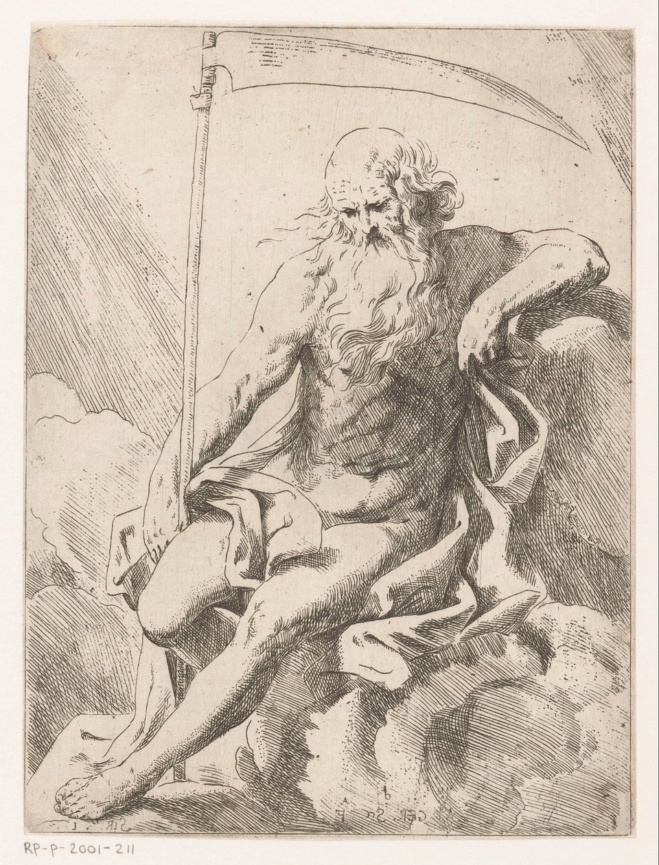 Szaturnusz kaszával alkotó: Girolamo Scarselli