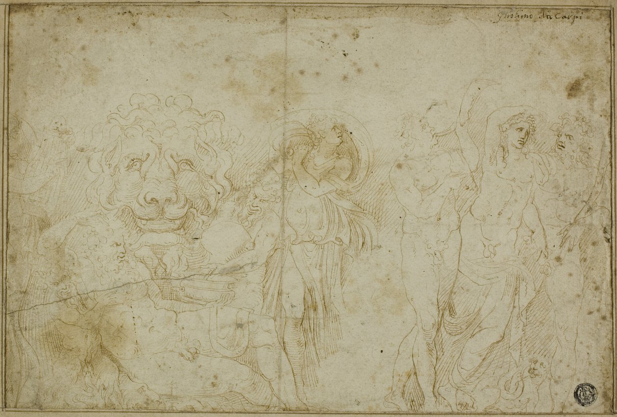 Blenheim Palace szarkofág: Bacchanále oroszlánfejjel alkotó: Girolamo da Carpi