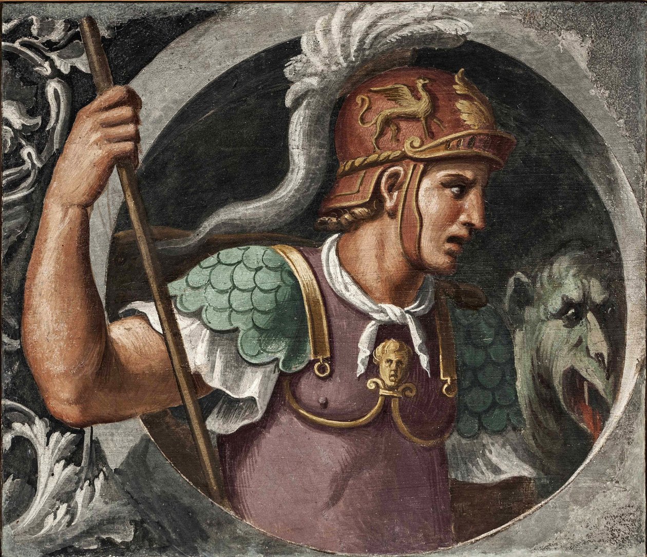 Szent György par Girolamo da Carpi (1501-1556). Freskó, méret: 78x91,, Nemzeti Képtár, Ferrara alkotó: Girolamo da Carpi