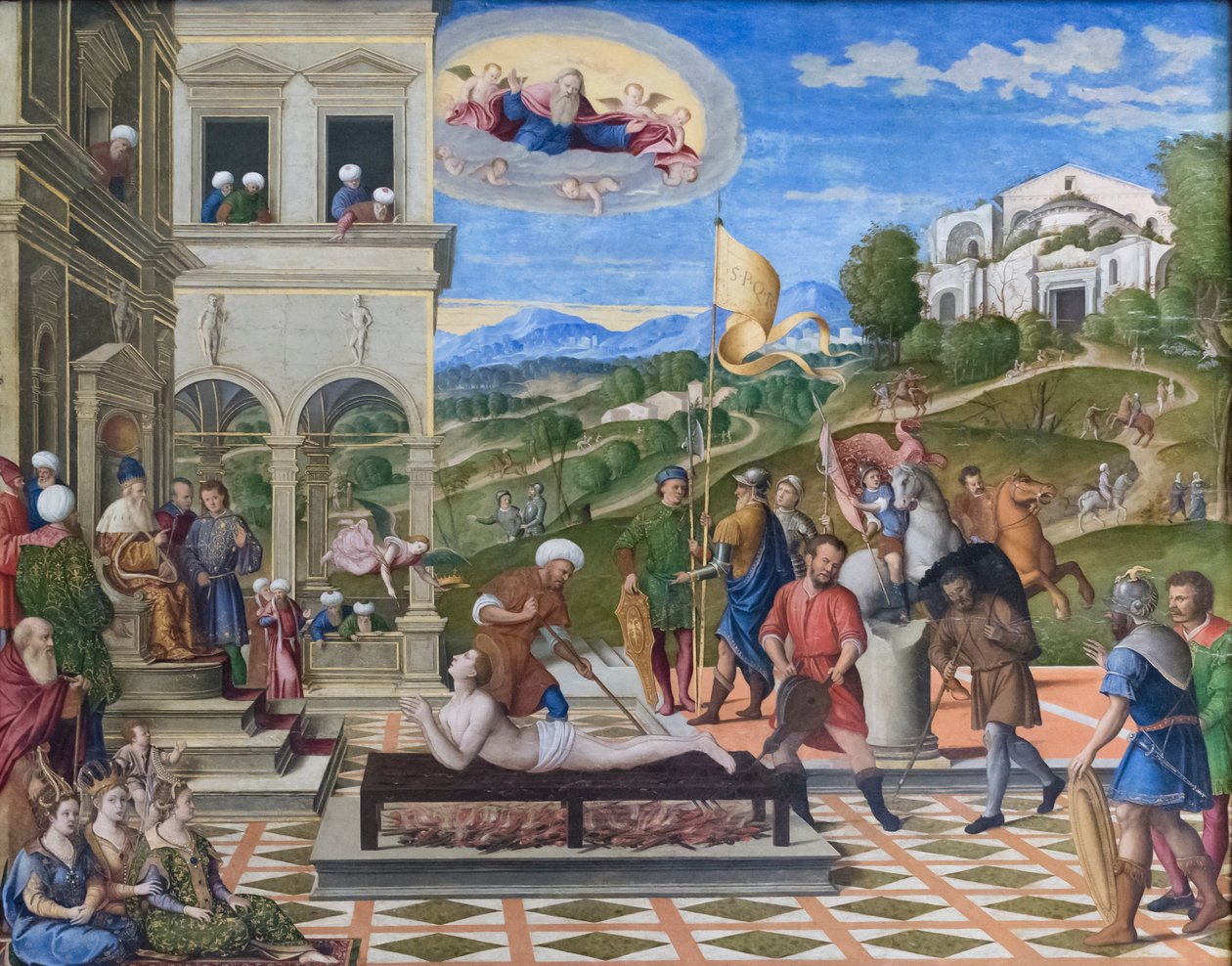 Szent Lőrinc mártíromsága alkotó: Girolamo da Santacroce