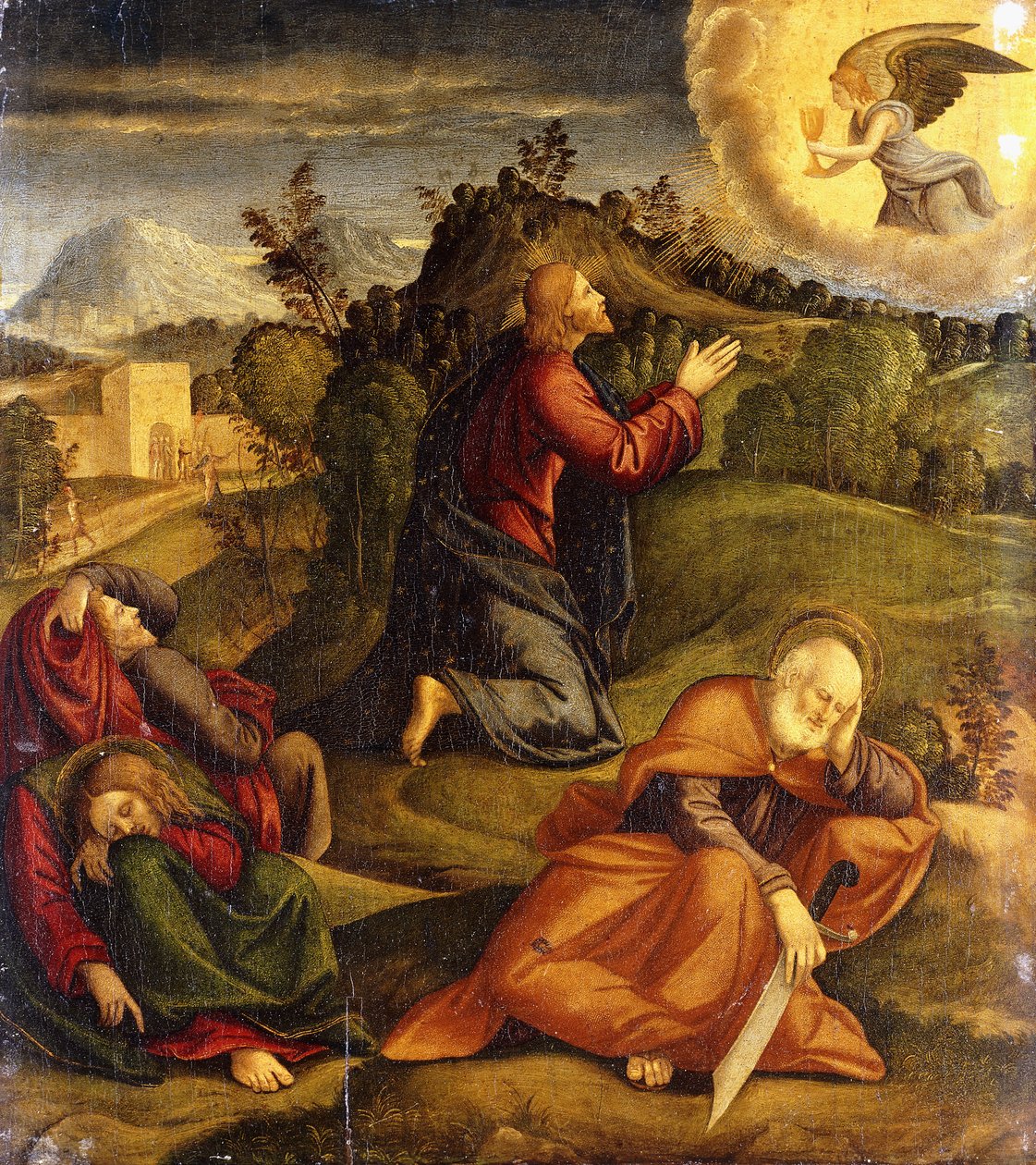 Agónia a kertben, alkotó: Girolamo da Santacroce