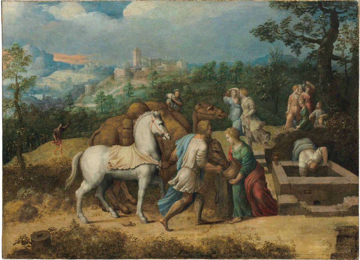 Rebecca a kútnál alkotó: Girolamo da Treviso II