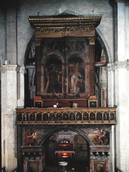 Szent Andrea orgonája, 1525 (olaj és aranylevél fán) alkotó: Girolamo di Romana