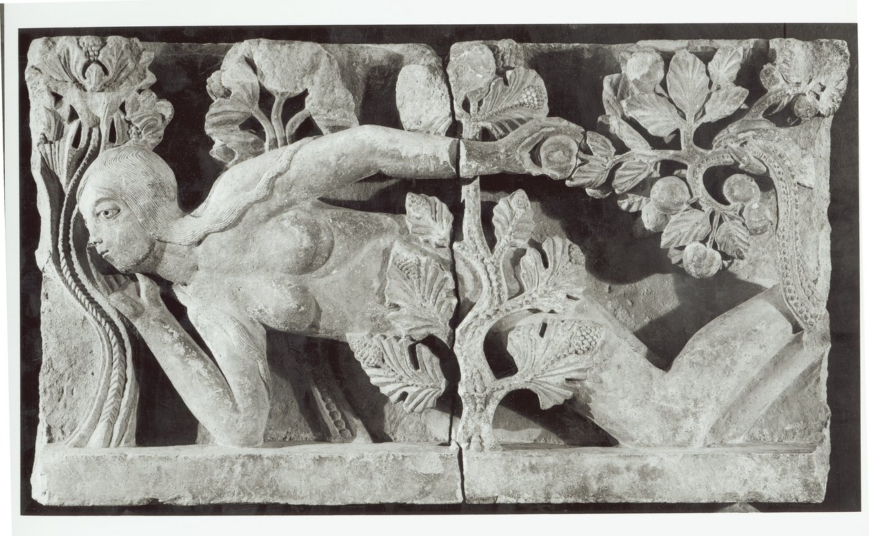 Éva, a szemöldök töredéke a Szent Lázár-székesegyház kapujáról, 1135-40 körül alkotó: Gislebertus