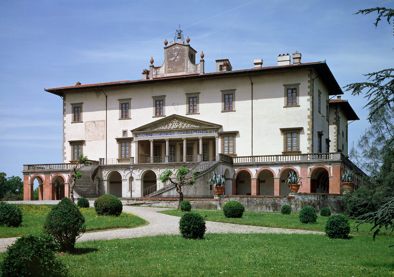 A Medici-villa, 1480-ban, Lorenzo, the Magnificent számára épült alkotó: Giuliano Giamberti da Sangallo