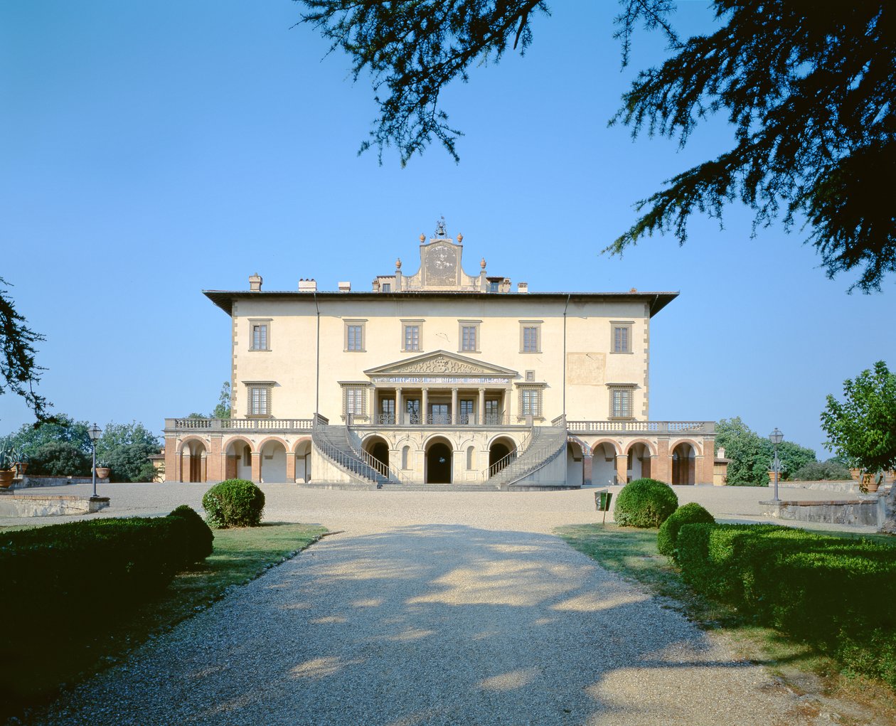 Poggio a Caiano Medici-villa, 1480 alkotó: Giuliano Giamberti da Sangallo