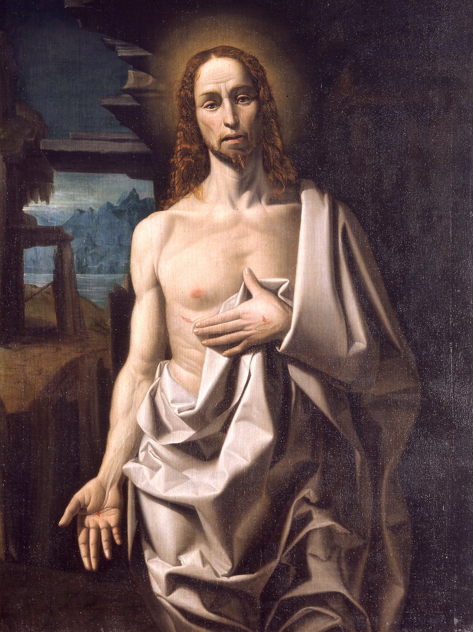 Feltámadt Krisztus (olaj, vászon) alkotó: Giuliano Pozzobonelli