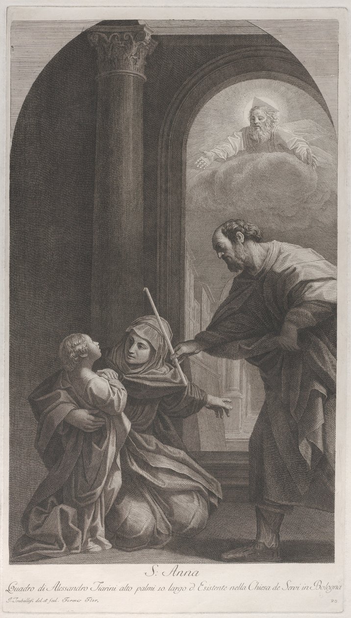 Szent Anna térdelve tartja a Szűzanyát..., 1760-1800. alkotó: Giuliano Traballesi