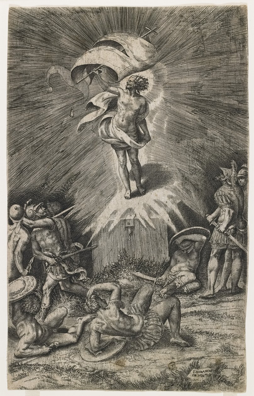 A feltámadás, 1561 alkotó: Giulio Bonasone