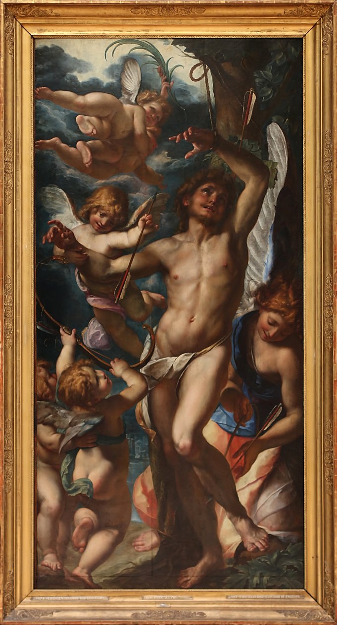 Szent Sebestyant megmentették az angyalok alkotó: Giulio Cesare Procaccini