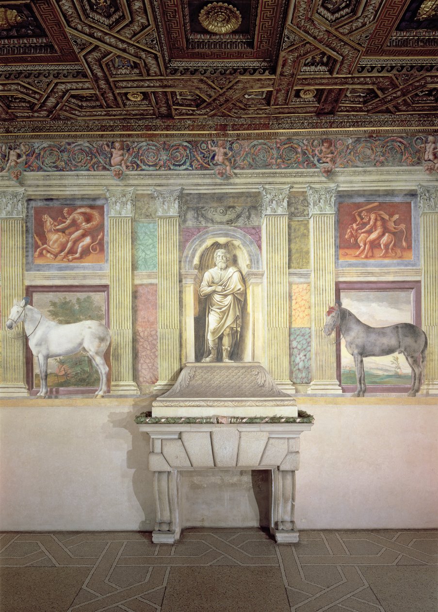 Sala dei Cavalli két ló trompe l