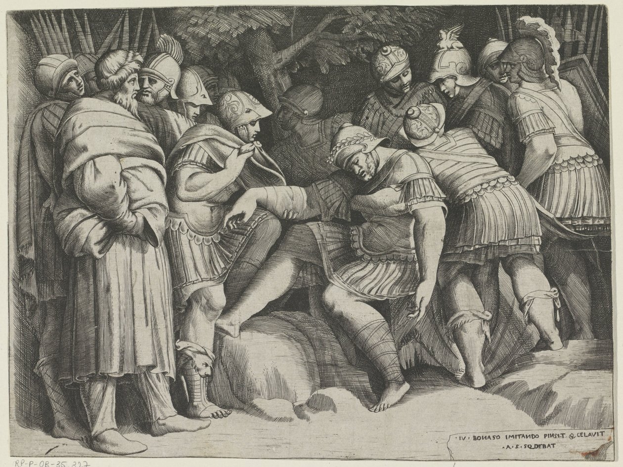 Sebesült Scipio alkotó: Giulio Bonasone