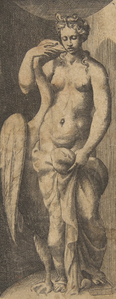 Léda és a hattyú, kb 1531-76. alkotó: Giulio Bonasone