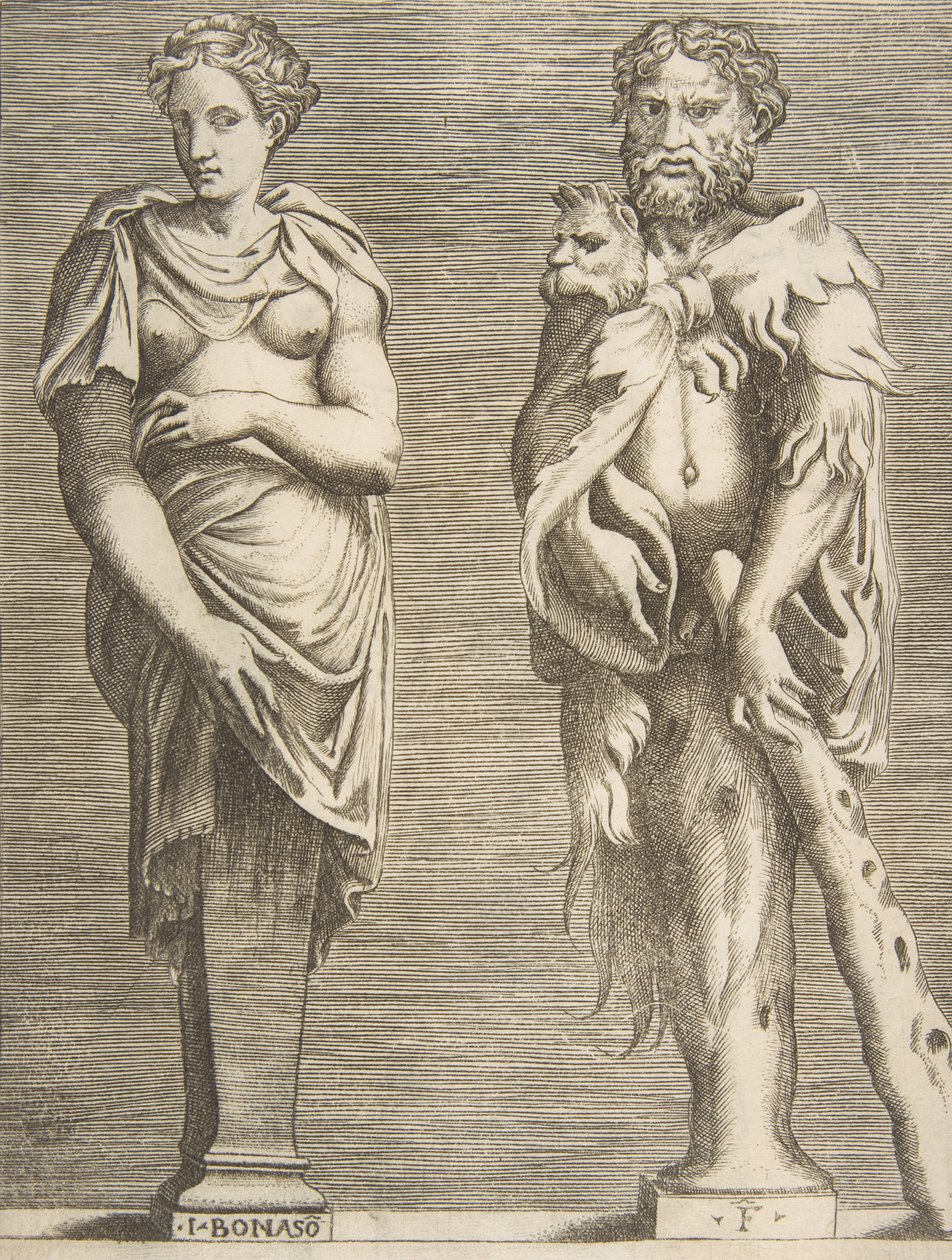 Hercules és Deianira feltételei, kb. 1531-76., kb. 1531-76. alkotó: Giulio Bonasone
