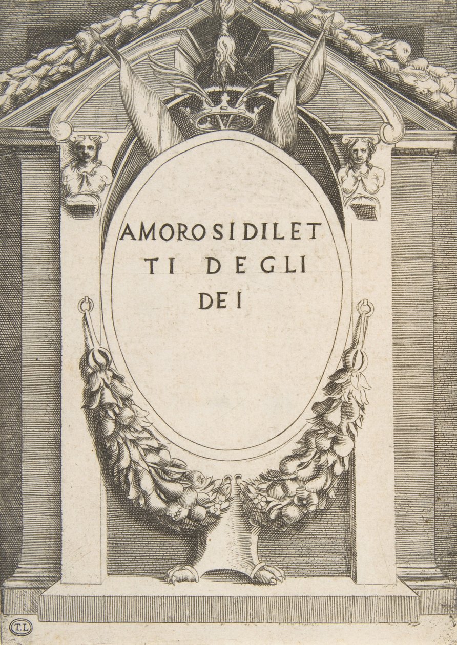 „Az istenek szerelmei” címlapja, 1531-60. alkotó: Giulio Bonasone