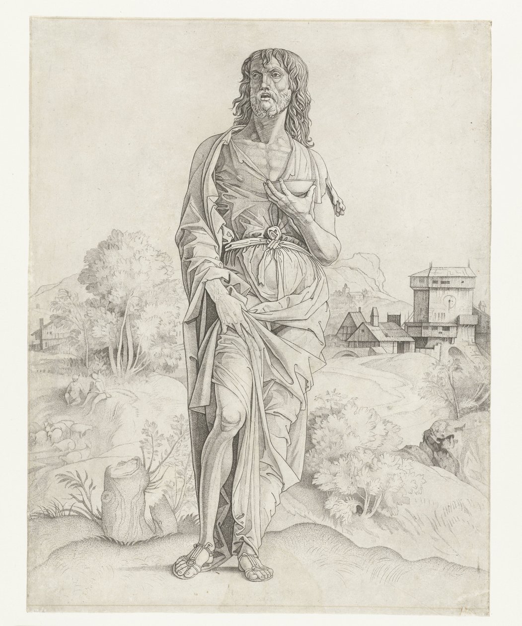 Keresztelő János alkotó: Giulio Campagnola