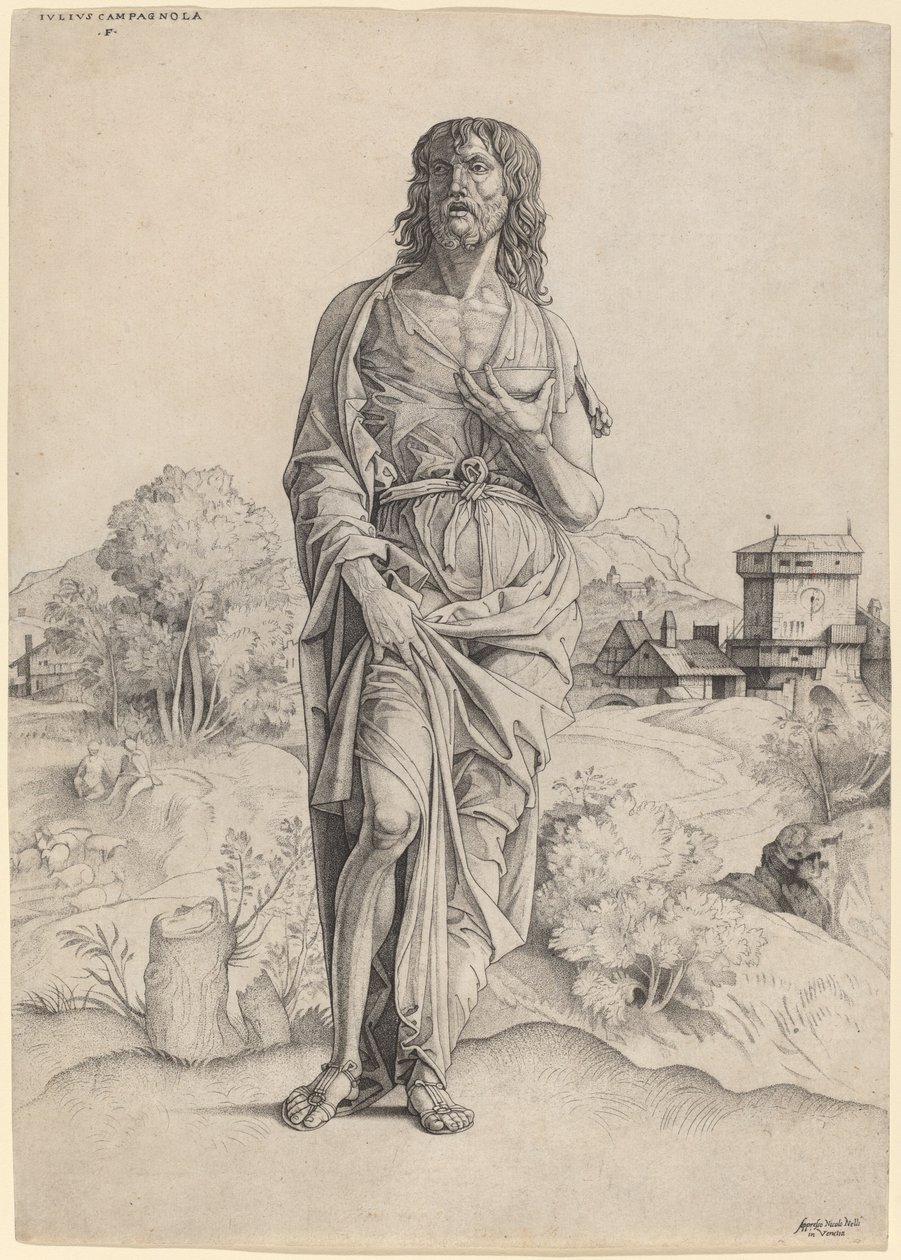Keresztelő Szent János alkotó: Giulio Campagnola