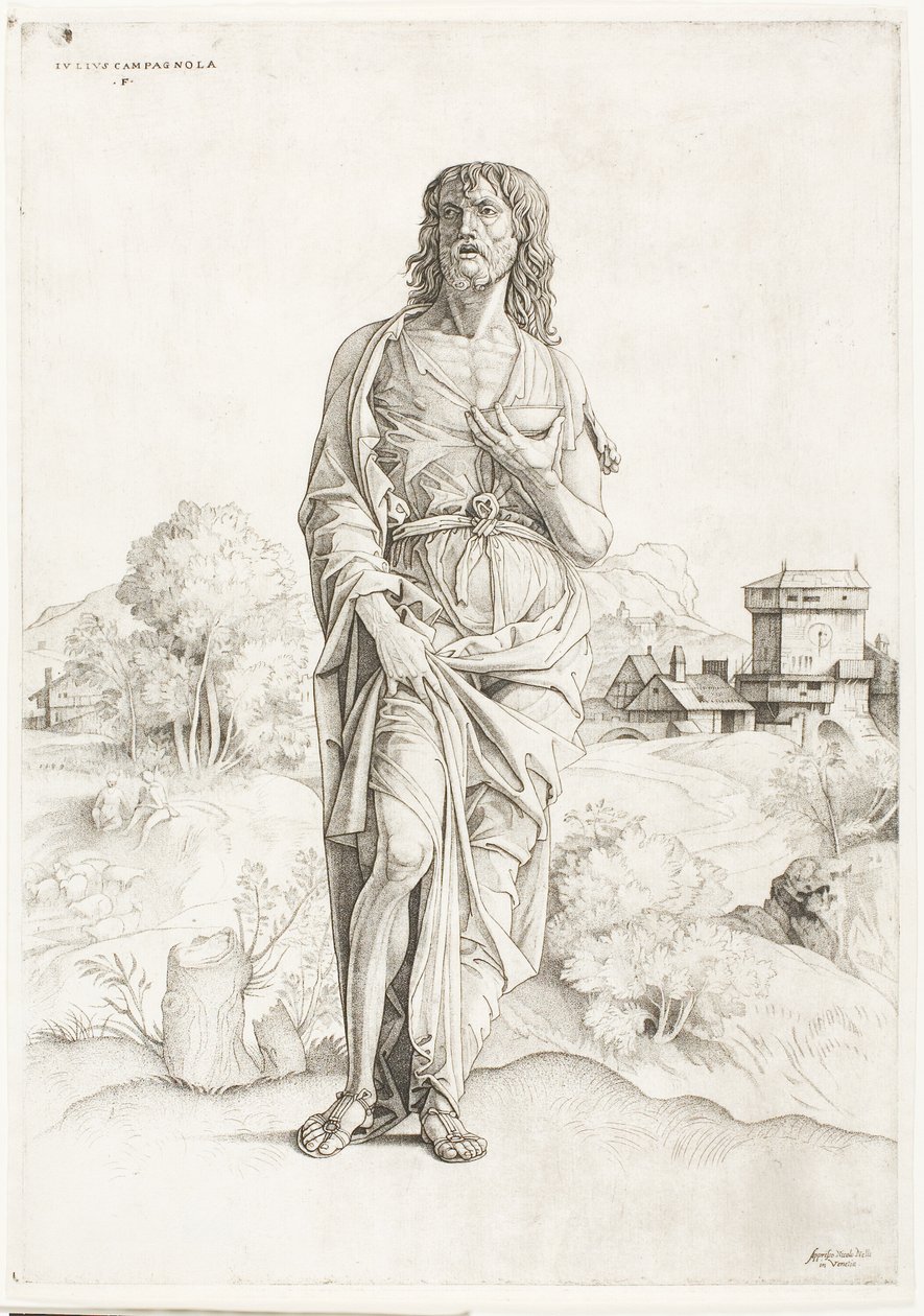 Keresztelő Szent János alkotó: Giulio Campagnola
