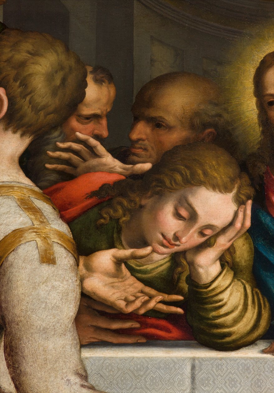 SS Sakramentum kápolna, északi oldal második szakasza, Giulio Campi, Utolsó vacsora, 1569. részlet alkotó: Giulio Campi