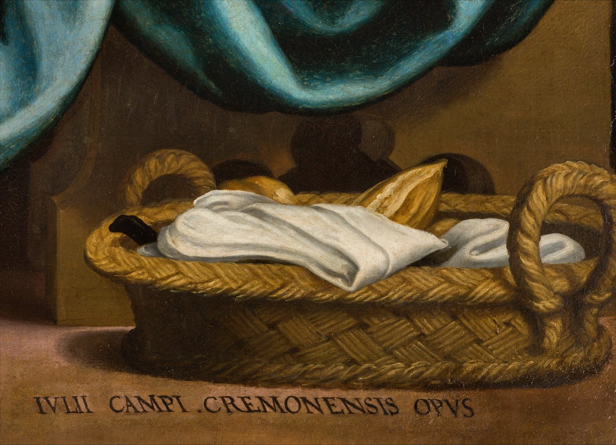 SS Sakramentum kápolna, északi oldal második szakasza, Giulio Campi, Utolsó vacsora, 1569. részlet alkotó: Giulio Campi
