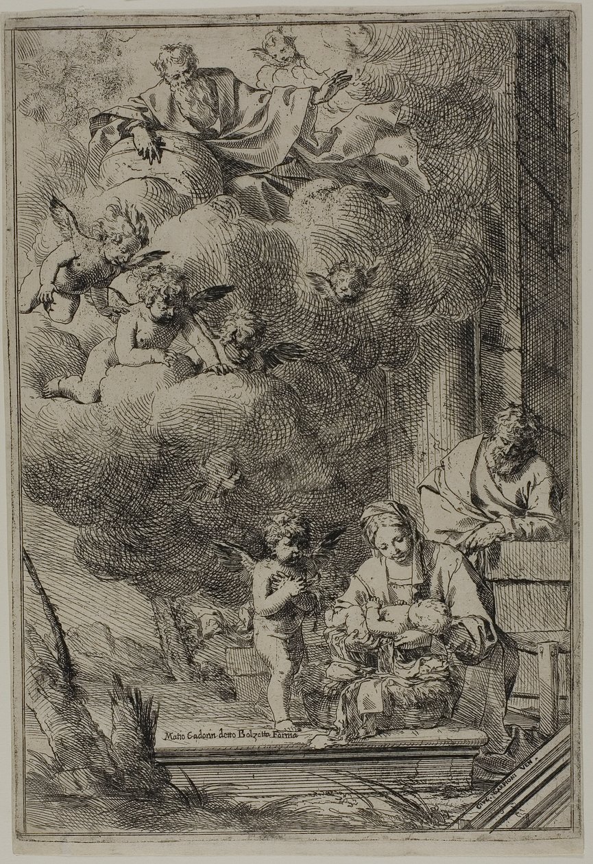 Szent Család alkotó: Giulio Carpioni