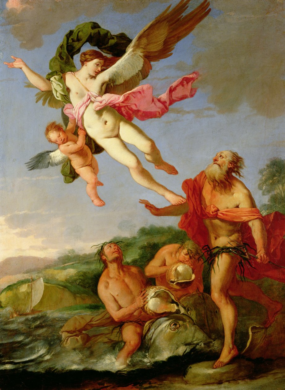 Neptune Pursuing Coronis, 1665-70 olaj, vászon alkotó: Giulio Carpioni