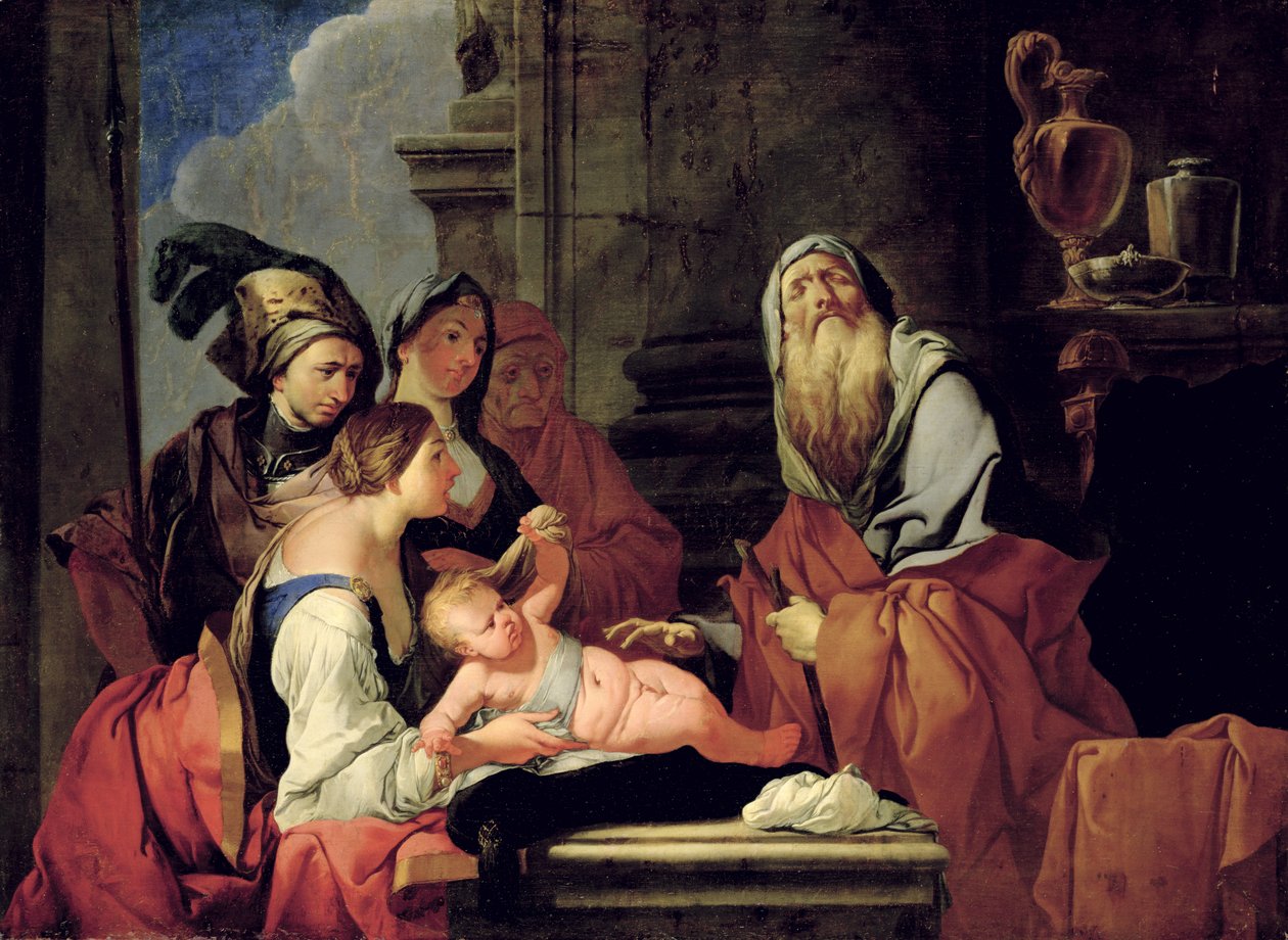 A vak próféta Tiresias a nárcisz babával, 1666 után alkotó: Giulio Carpioni