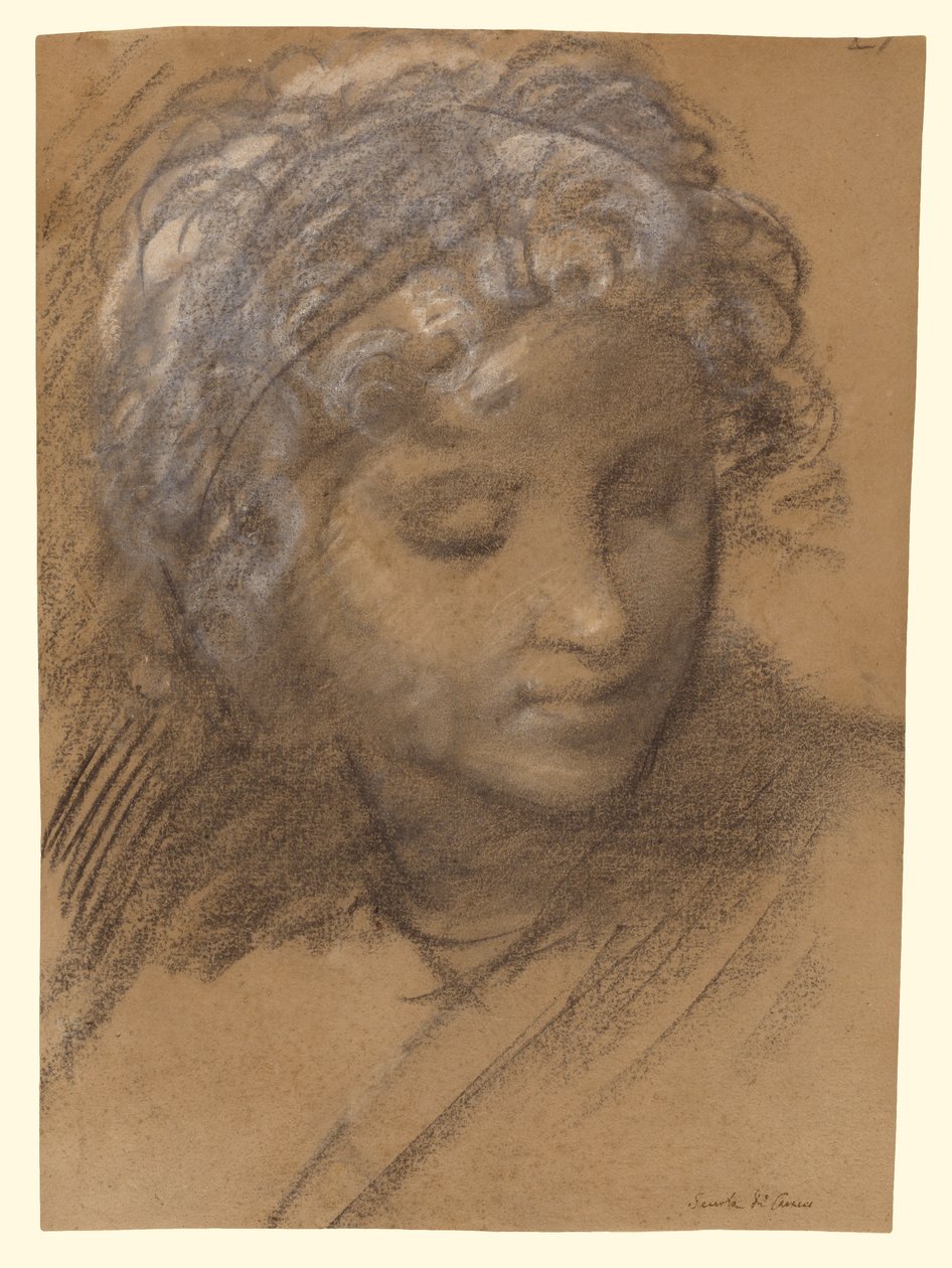 Női alak feje (recto); Női akt (verso) alkotó: Giulio Cesare Procaccini