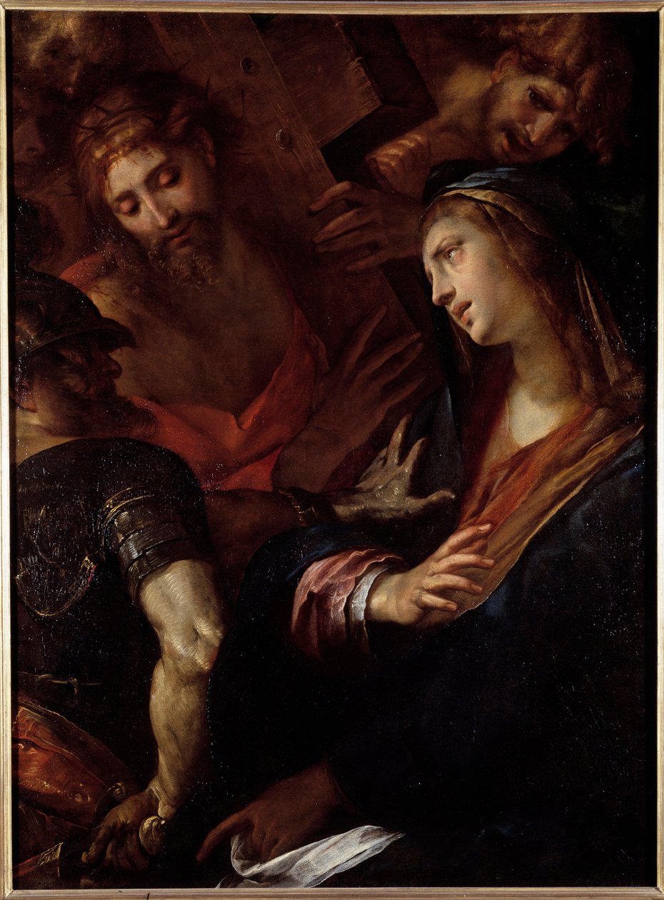 Jézus és Szűz Mária (olaj, vászon alkotó: Giulio Cesare Procaccini