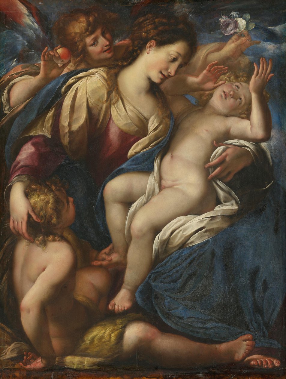 Maria mit Kind, dem Johannesknaben und einem Engel alkotó: Giulio Cesare Procaccini