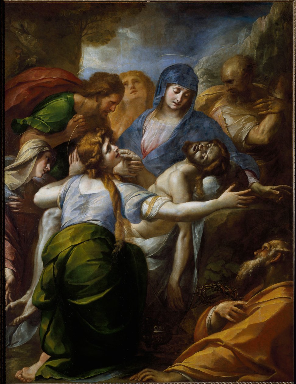 Pieta. Siralom Krisztus haláláról. (Festés alkotó: Giulio Cesare Procaccini