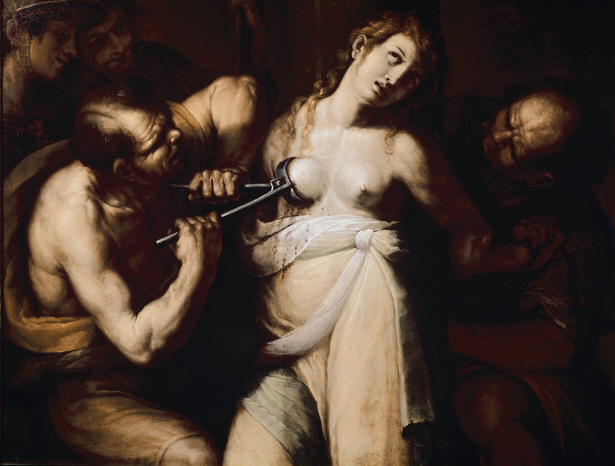 Szicíliai Szent Agata mártíromsága. (olajfestmény alkotó: Giulio Cesare Procaccini