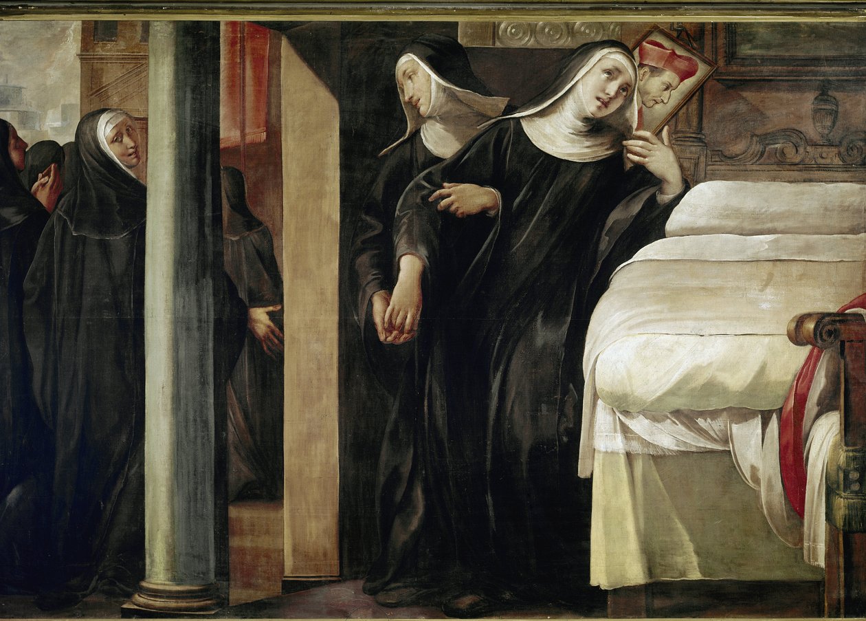 Paola Giustini nővér csodája (olaj, vászon alkotó: Giulio Cesare Procaccini