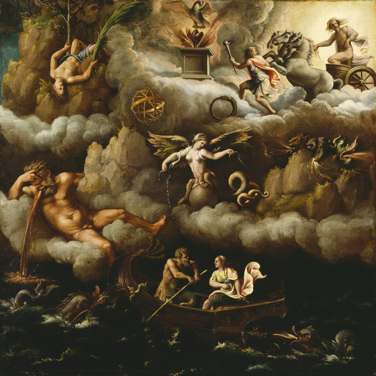 A halhatatlanság allegóriája, 1540 körül alkotó: Giulio Romano