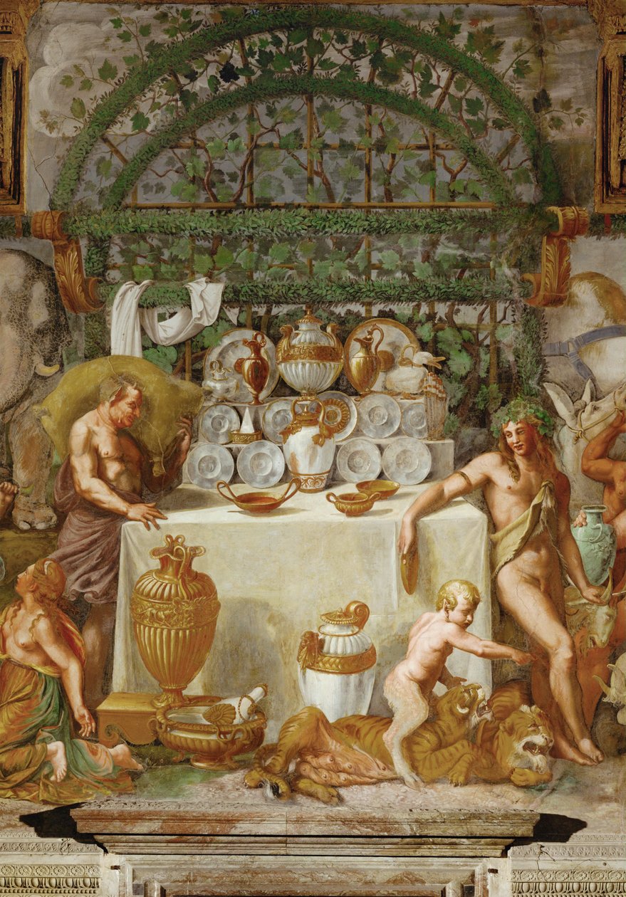 Bacchanalia (friss) alkotó: Giulio Romano