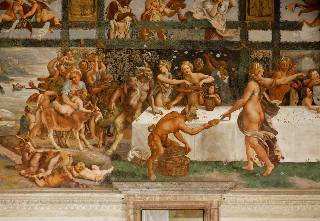 Bacchanalia (friss) alkotó: Giulio Romano