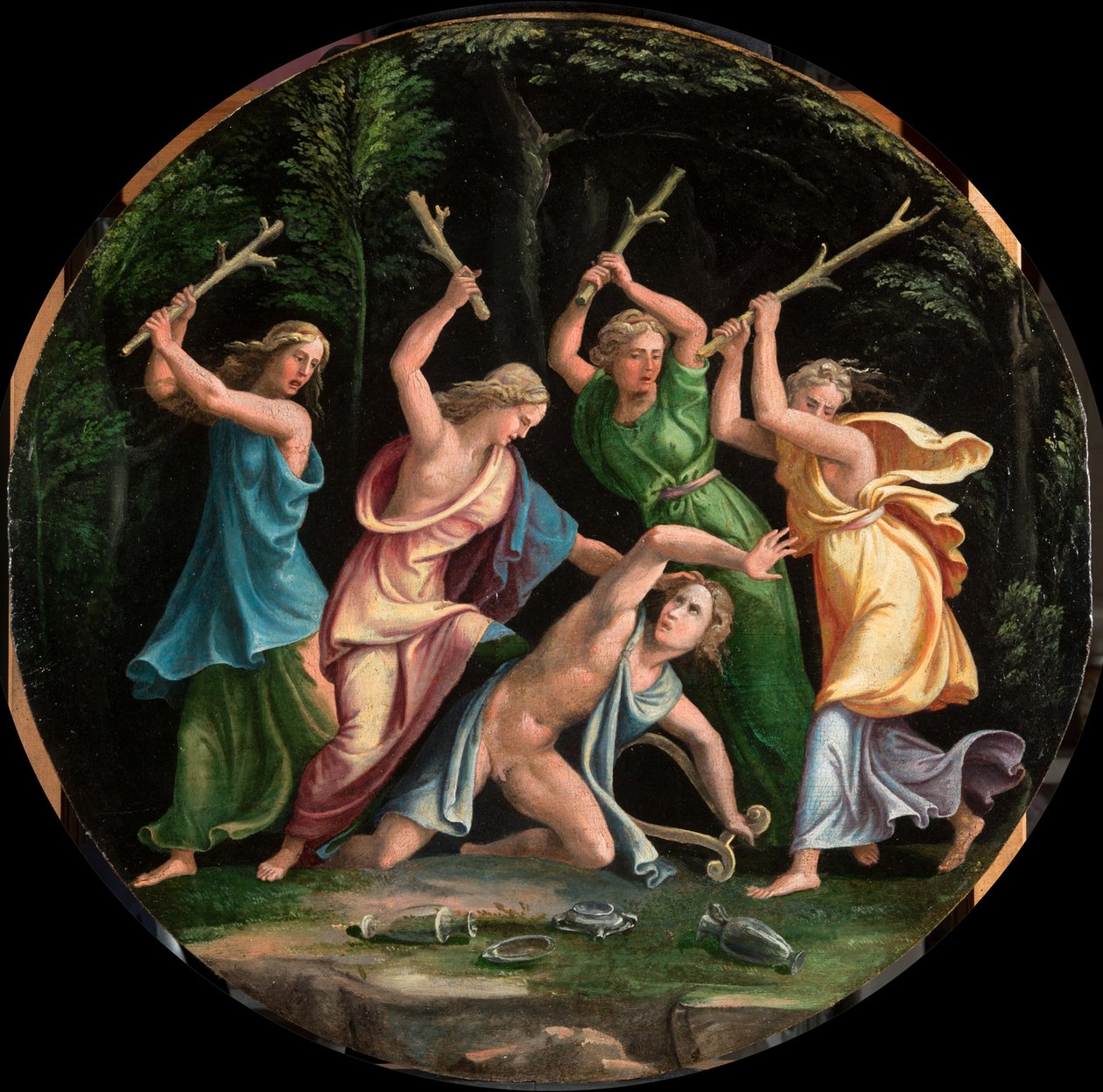 Orpheus halála. alkotó: Giulio Romano