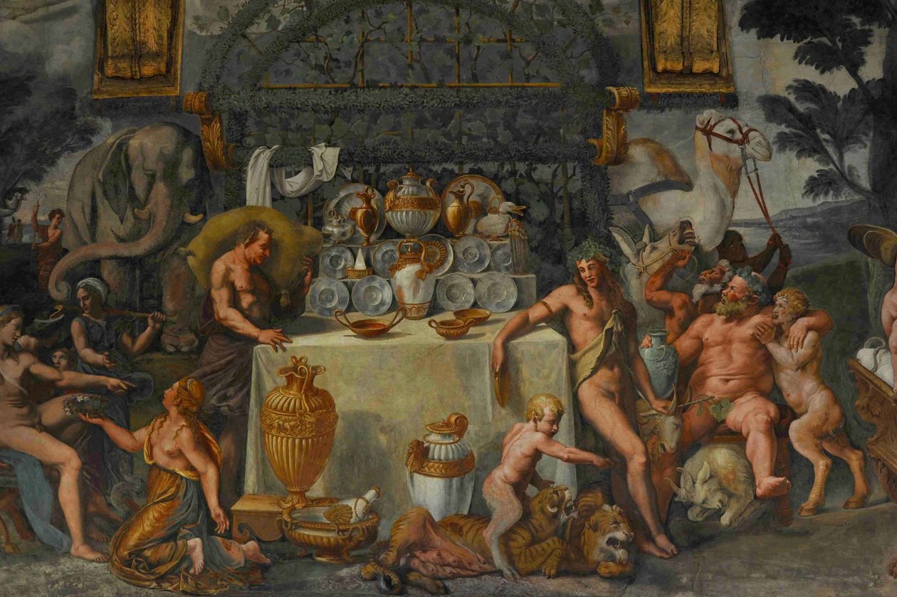 Freskórészlet az Amor és Psyche kamrájából, 1526-1534 alkotó: Giulio Romano