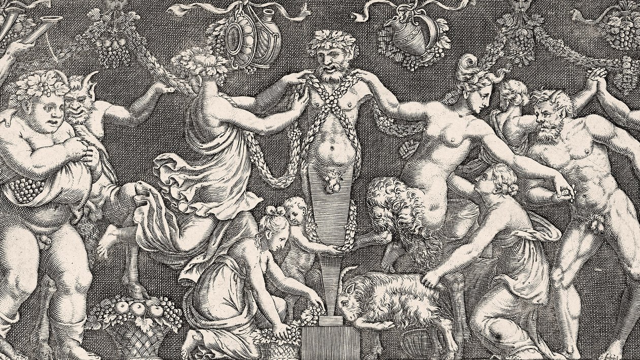 Feláldozás Priapusnak, 1540 körül alkotó: Giulio Romano