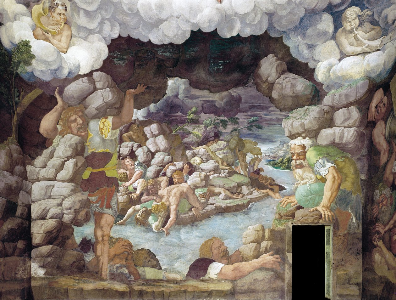 Az óriások bukása Az óriások csarnoka, 1536 alkotó: Giulio Romano