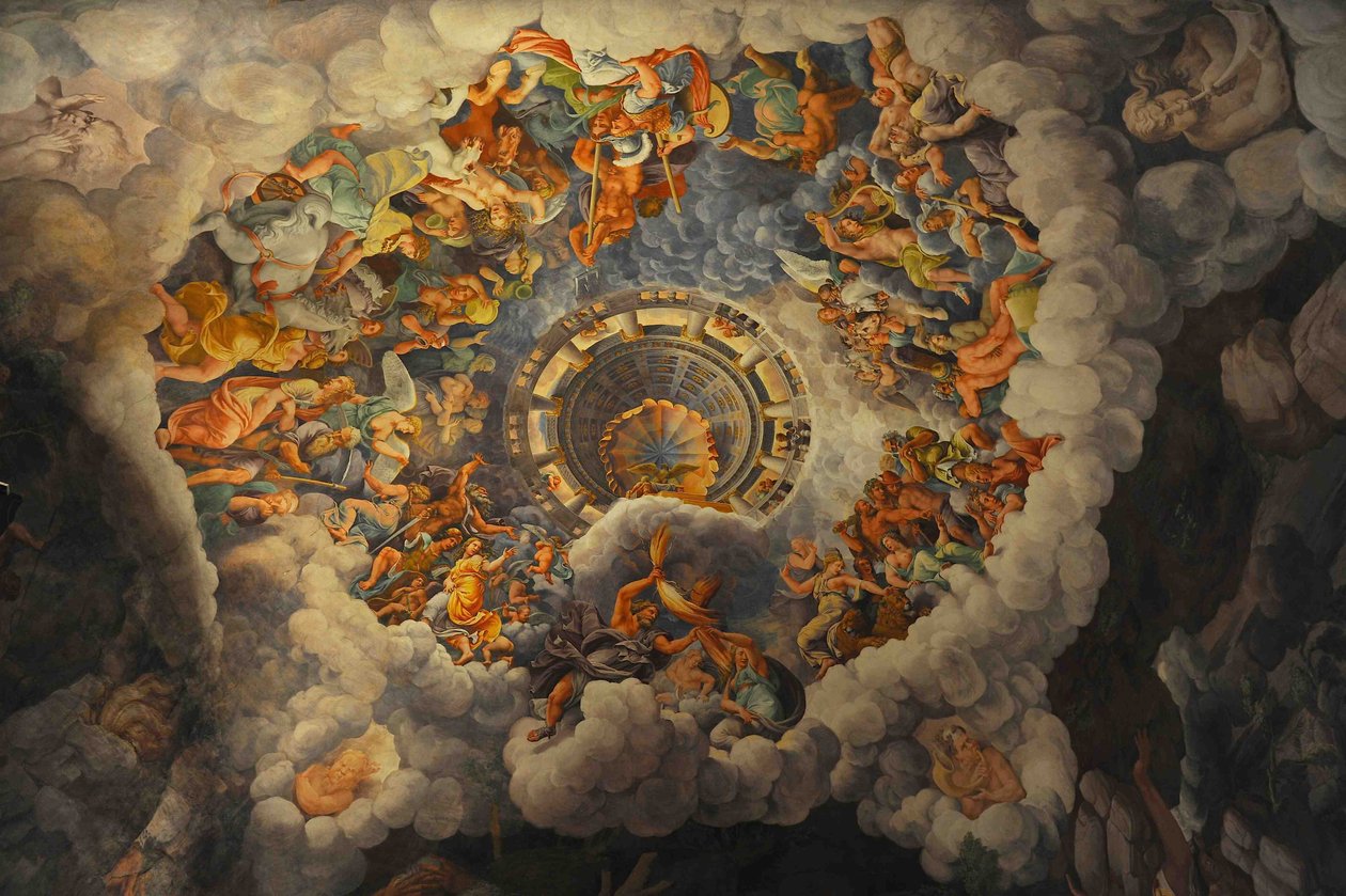 Az óriások bukása Az óriások csarnoka, 1536 alkotó: Giulio Romano