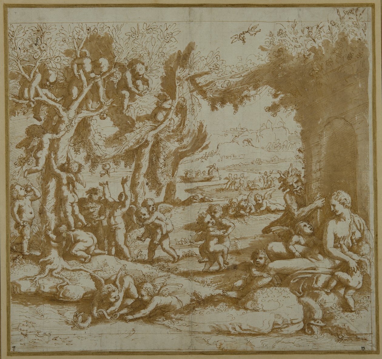 Vénusz Philostratus Erotesével alkotó: Giulio Romano
