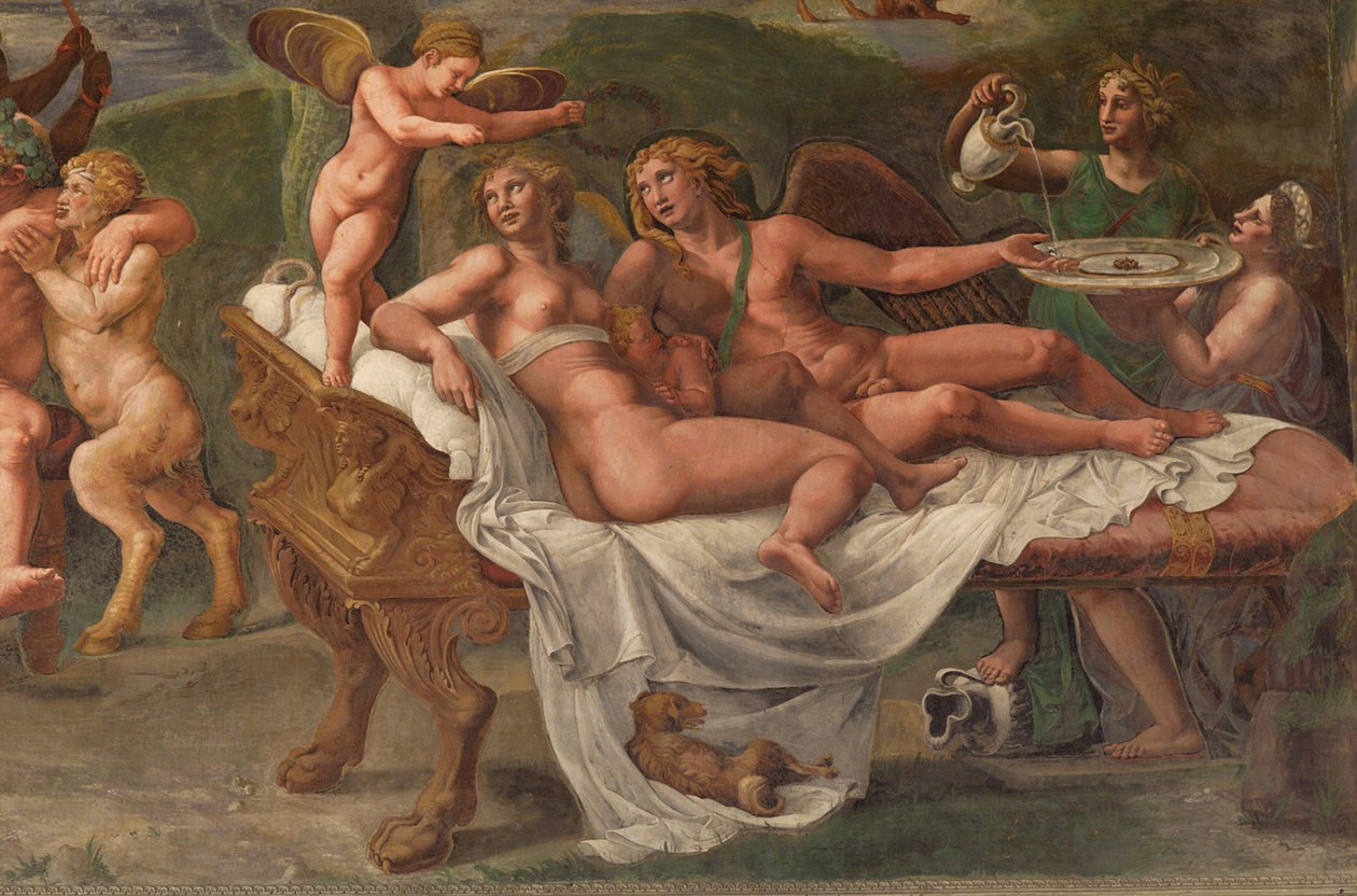 Ámor és Psyche esküvője, részlet alkotó: Giulio Romano