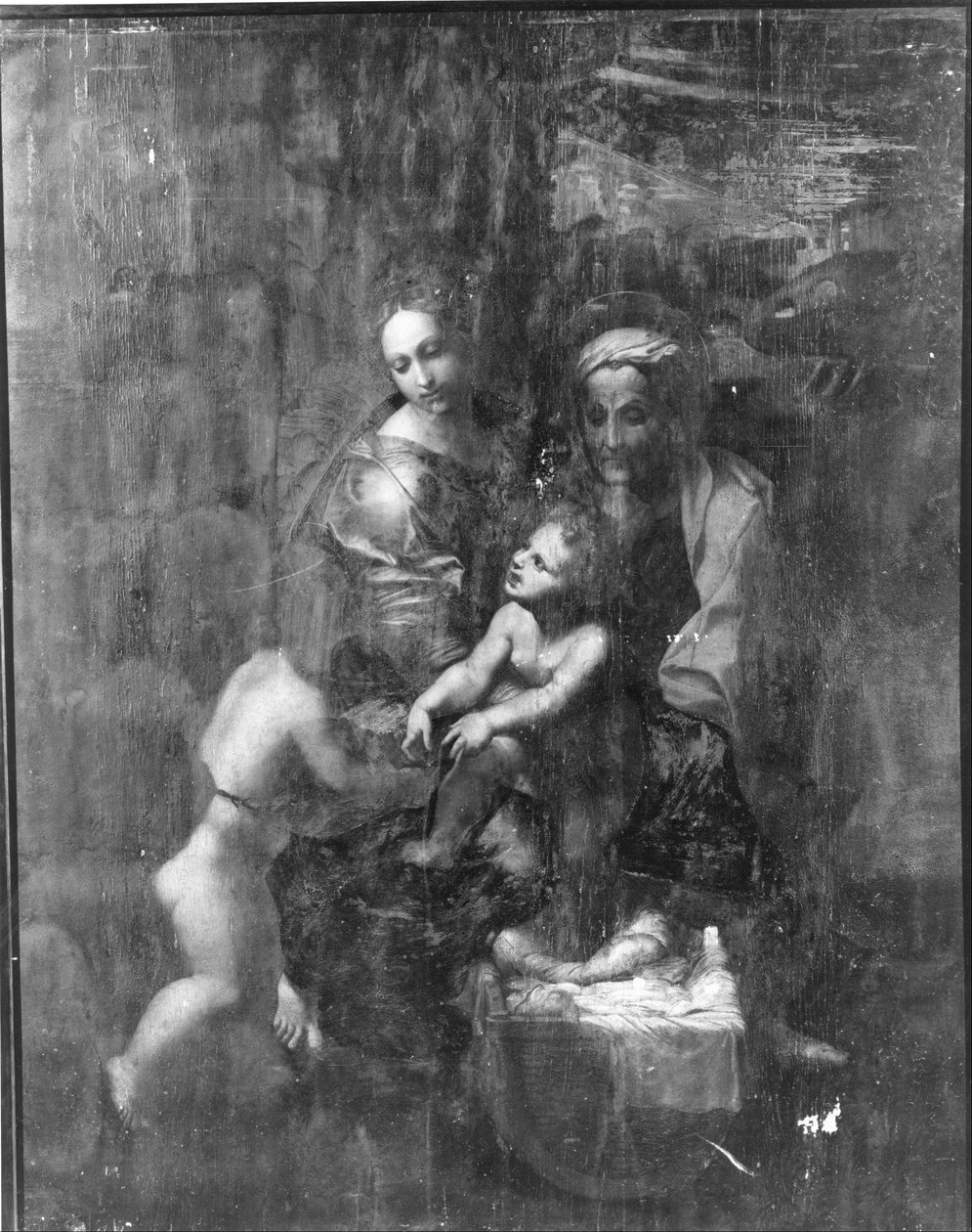 Madonna és gyermeke Szent Erzsébettel és Jánossal alkotó: Giulio Romano Raphael
