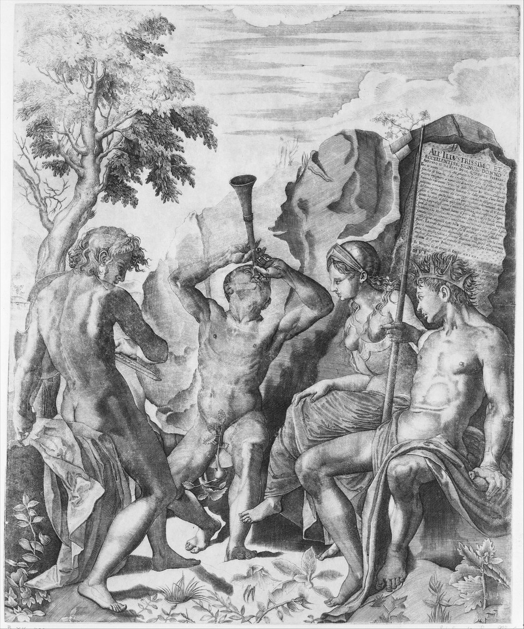 Apollo és Marsyas versenye és Midas ítélete, 1562. alkotó: Giulio Sanuto