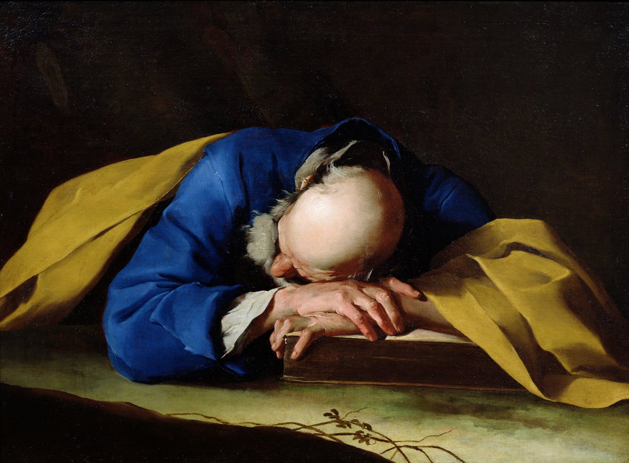 Alvó Szent Péter vagy Szent Jeromos, 1735-39 körül alkotó: Giuseppe Antonio Petrini
