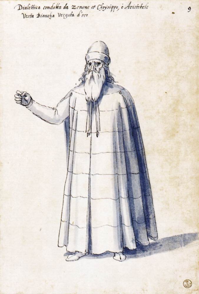 Az allegorikus figura jelmeze Dialektika alkotó: Giuseppe Arcimboldo