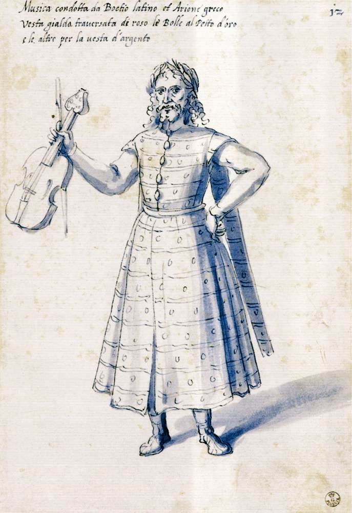 Az allegorikus alak jelmeze Zene alkotó: Giuseppe Arcimboldo