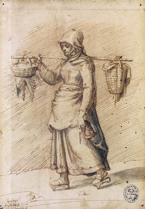 Farm nő megy a piacra alkotó: Giuseppe Arcimboldo