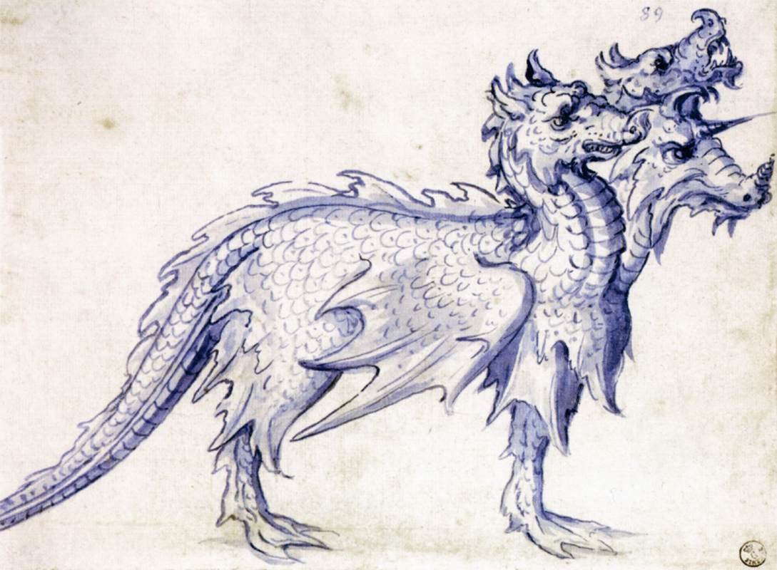 Vázlat egy Cerberus számára alkotó: Giuseppe Arcimboldo